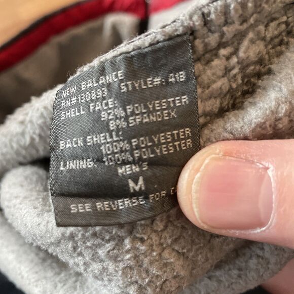 New Balance Softshell Sherpa Lined Hooded Jacket Black Full Zip Size Medium - Picture 9 of 13